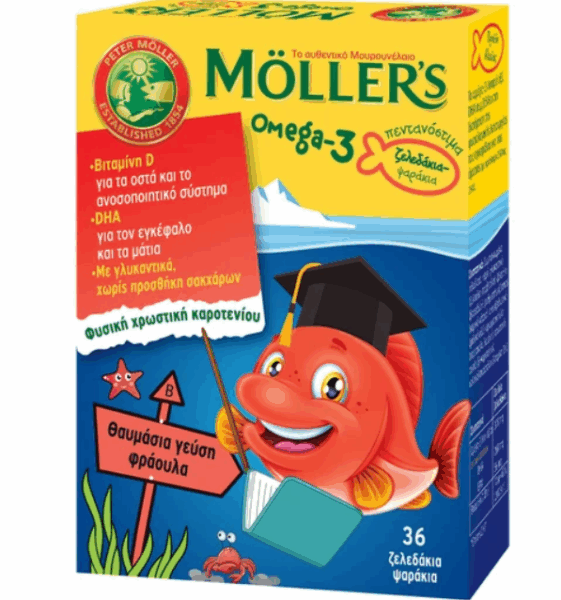 Moller’s Ω3 Kids Fish Strawberry 36 Softgels 