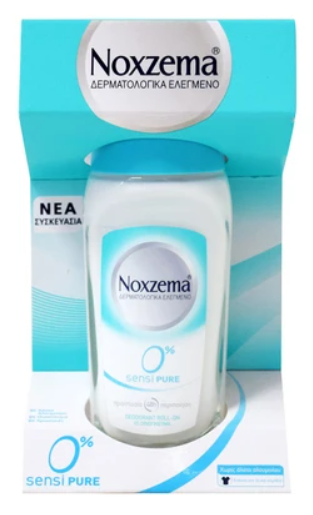 Noxzema Roll On Sensipure 0% Αποσμητικό Για Ευαίσθητες Επιδερμίδες 50ml