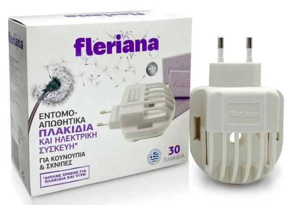 Power Health Fleriana Εντομοαπωθητικά Πλακίδια & Ηλεκτρική Συσκευή για Κουνούπια & Σκνίπες