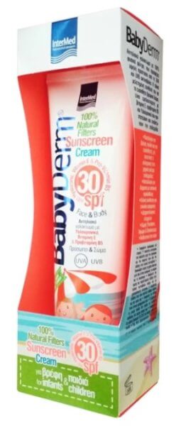 BabyDerm Sunscreen Cream Spf30 Αντηλιακό Γαλάκτωμα Προσώπου Σώματος