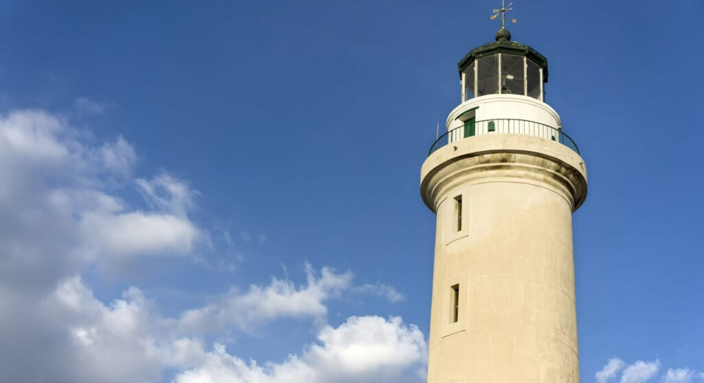 Alexandroupolis lighthouse with sky background