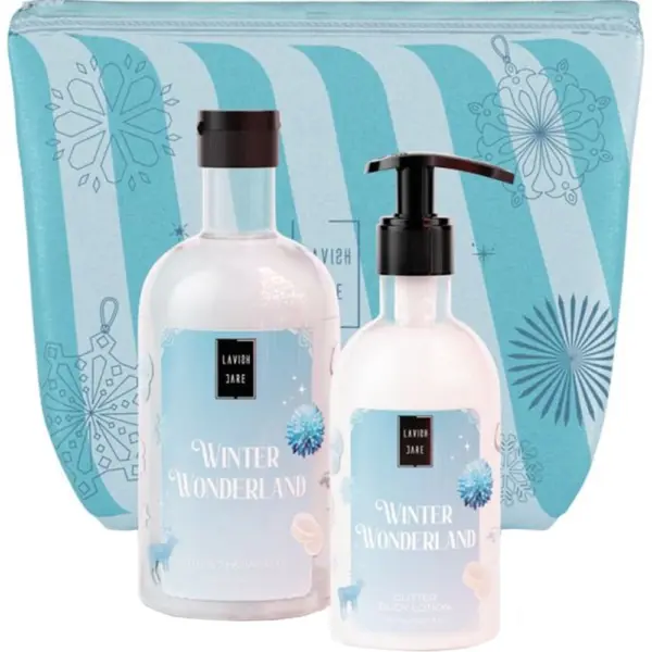 Lavish Care Promo Winter Wonderland Bath & Shower Gel 500ml & Glitter Body Lotion 300ml & Νεσεσέρ 1 Τεμάχιο