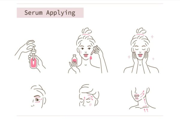 facial massage with serum