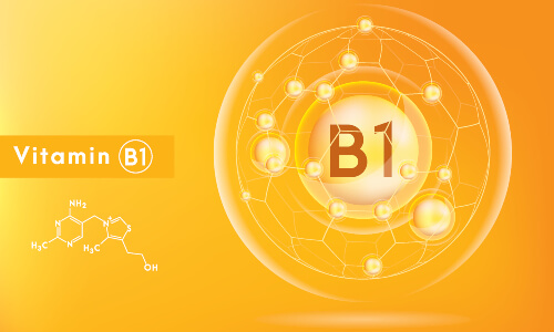 vitamin b1 icon in orange background