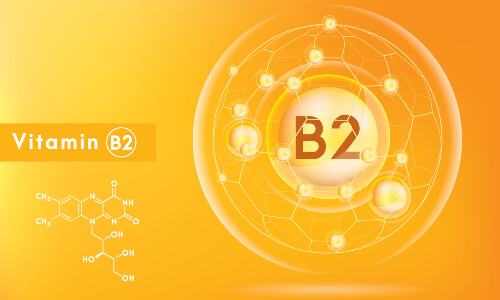 vitamin b2 icon in orange background
