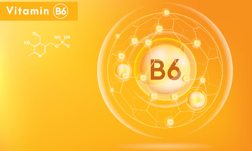 vitamin b6 icon in orange background