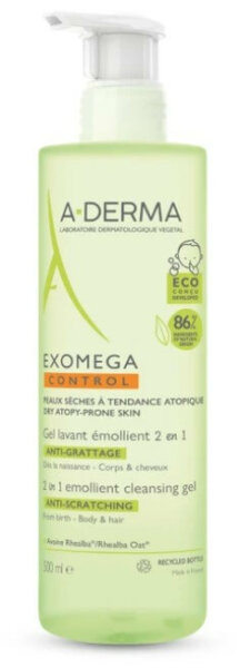 A-Derma Exomega Control 2 in 1 Anti-Scratching Emolient Cleansing Gel