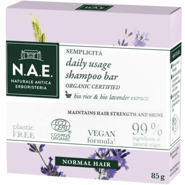 N.A.E. Semplicita Shampoo Bar Μπάρα Σαμπουάν Καθημερινής Χρήσης για Κανονικά Μαλλιά 85gr