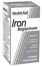 Health Aid Iron Bisglycinate 30tabs 
