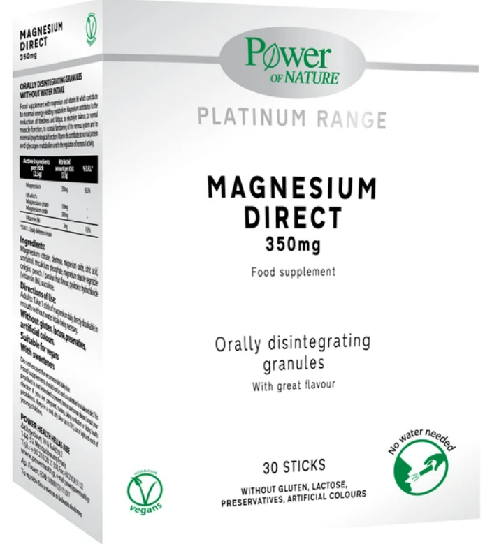 Power of Nature Platinum Range Magnesium Direct 350mg