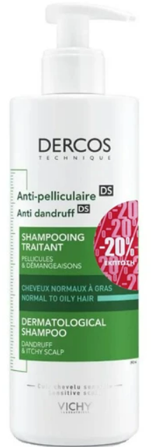 Vichy Dercos Anti-Dandruff Shampoo Normal - Oily Hair 390ml