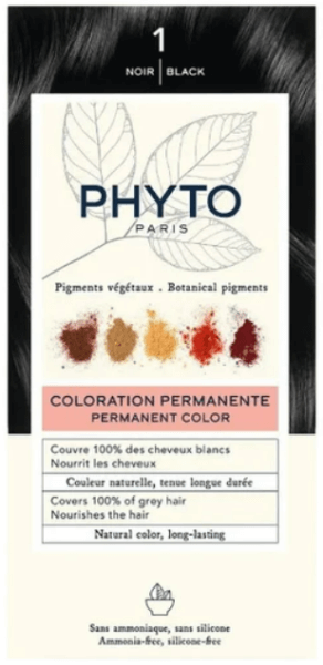 Phyto Permanent Hair Color Kit 1 Τεμάχιο - 1 Μαύρο