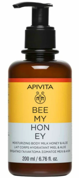 Apivita Bee my Honey Moisturizing Body Milk with Honey & Aloe 200ml. Γαλάκτωμα σώματος με βασικό συστατικό το μέλι.