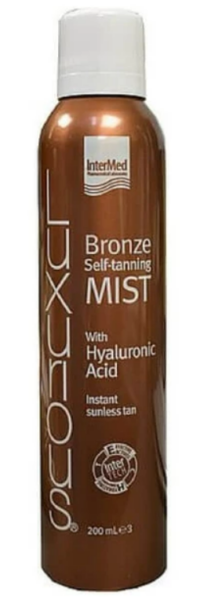 Luxurious Bronze Self-Tanning Mist 200ml. Αυτομαυριστικό με υαλουρονικό οξύ, που ενυδατώνει και προσφέρει ομοιόμορφο μαύρισμα, χωρίς έκθεση στον ήλιο