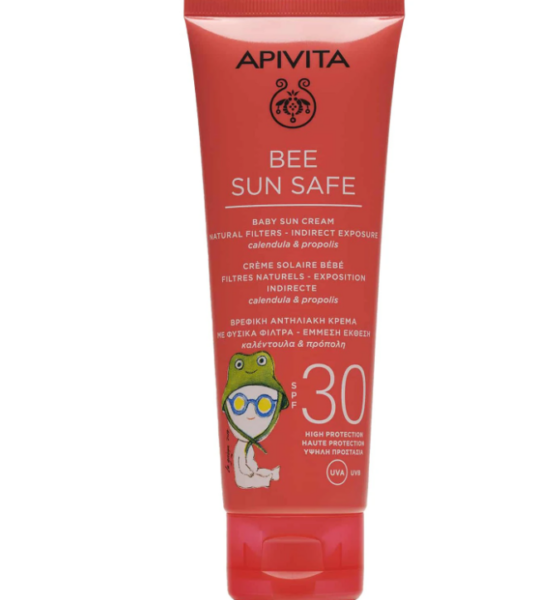 Apivita Bee Sun Safe Baby Sun Cream With Calendula & Propolis Spf30,100ml