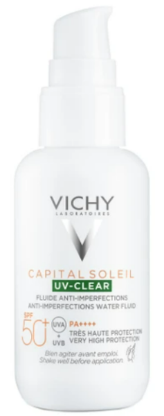 Vichy Capital Soleil UV-Clear Spf50+ Anti-Imperfections Water Fluid 40ml