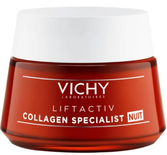 Vichy Liftactiv Collagen Specialist Night. Κρέμα προσώπου με πεπτίδια για βραδινή χρήση.