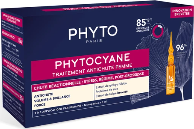 Phyto Phytocyane Anti-Hair Loss Treatment for Women 12amp x 5ml. Αμπούλες Phyto κατά της αντιδραστικής τριχόπτωσης