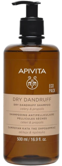 Apivita Dry Dandruff Shampoo with Celery & Propolis Eco Pack 500ml
