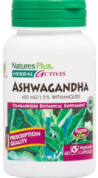 Natures Plus Ashwagandha 450mg, 60caps