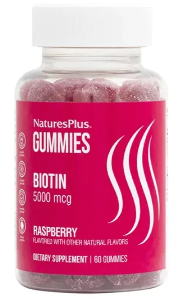 Natures Plus Gummies Biotin 5000mcg, 60 Softgels
