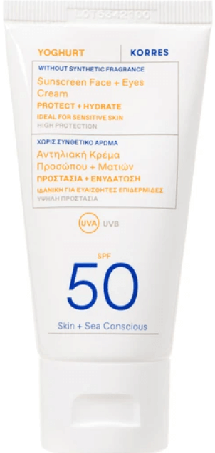 Korres Yoghurt Sunscreen Face & Eyes Cream Spf50, 50ml