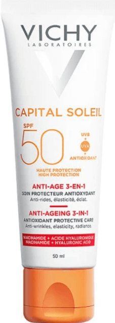 Vichy Capital Soleil Spf50 Anti-Age Antioxidant Protective Care 3 in 1, 50ml