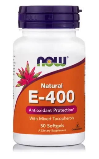 Now Foods E 400 IU Mixed Tocopherols / Unesterified Συμπλήρωμα Διατροφής Βιταμίνης Ε 50 softgels