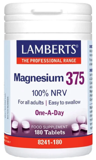Lamberts Magnesium 375 100% NRV 180tabs