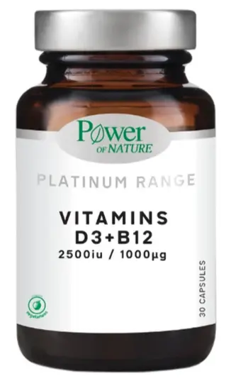 Power Health Platinum Range Vitamin D3 2500iu + B12 1000μg 30caps