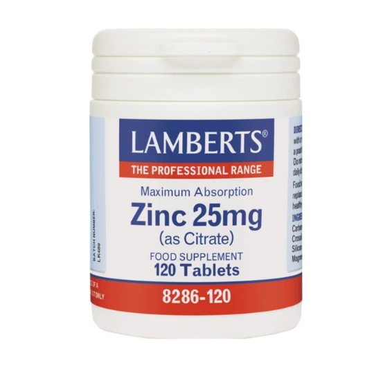 Lamberts Zinc (as Citrate) 25mg, 120tabs