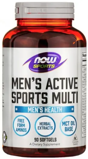 Now Men's Active Sports Multi Health 90 Softgels 