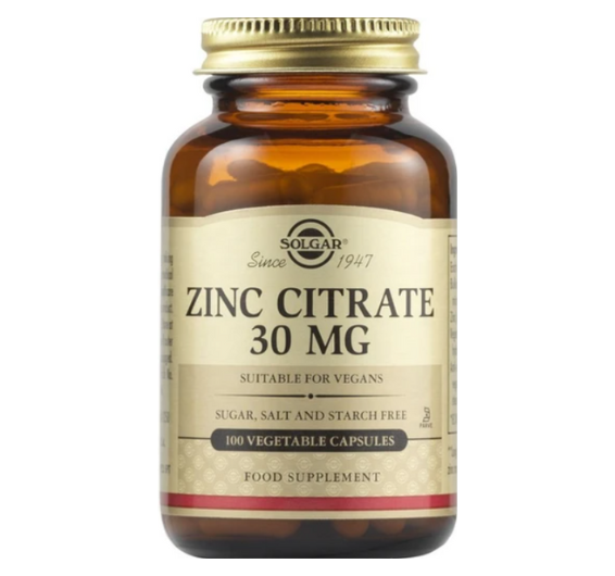 Solgar Zinc Citrate 30mg, 100veg.caps
