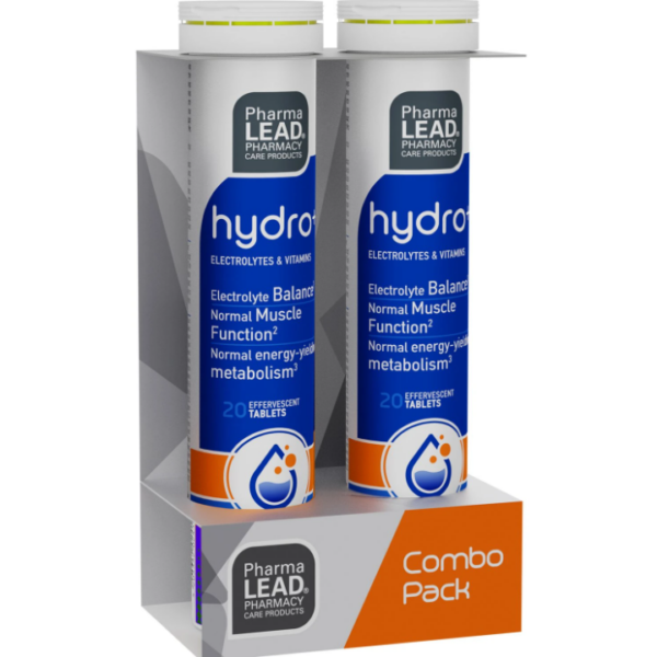 Pharmalead Promo Hydro+ Electrolytes & Vitamins 40 Effer.tabs (2x20 Effer.tabs)