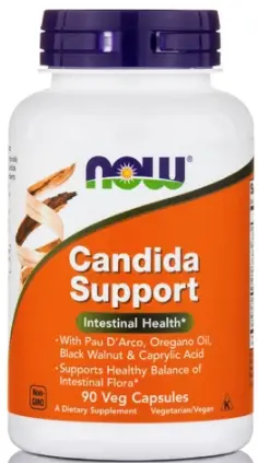 Now Foods Candida Support Δρα Ενισχυτικά ως προς την Υγιή Ισορροπία των μη Παθολογικών Εντερικών Βακτηρίων 90Vegcaps