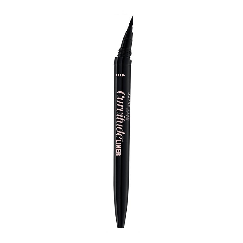 Maybelline Curvitude Eyeliner Black Eyeliner για Ομοιόμορφο Αποτέλεσμα, Ενιαία Γραμμή Χωρίς Κενά 0.8gr