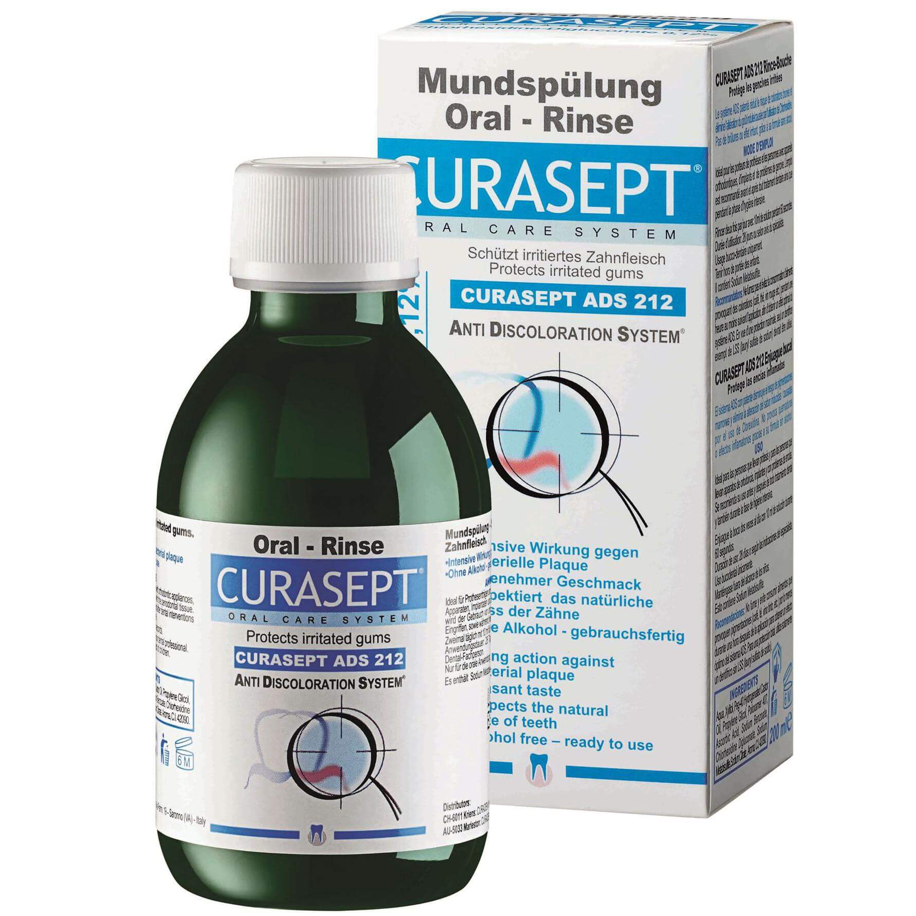 Curasept ADS 212 Στοματικό Διάλυμα για Ανακούφιση Από Ερεθισμούς του Στοματικού Βλεννογόνου 0,12% CHX 200ml