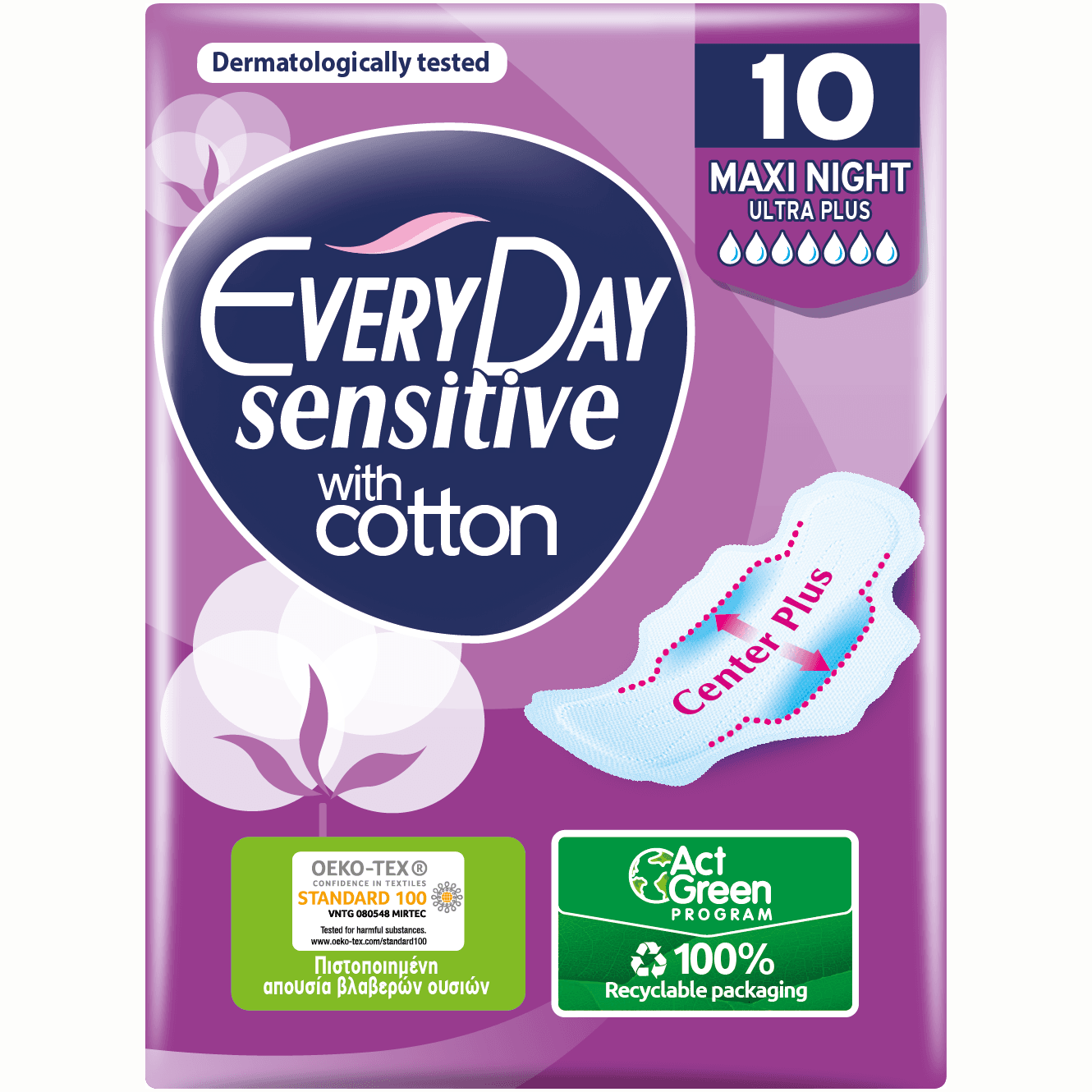 EveryDay Sensitive Ultra Plus Maxi Night 10τεμ.