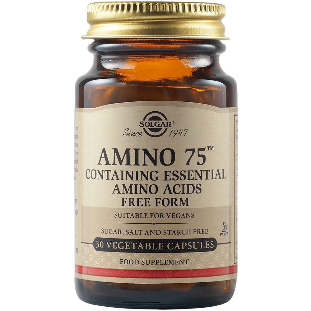 Solgar Amino 75 Συμπλήρωμα Διατροφής με Αμινοξέα Ιδανικό για Χορτοφάγους 30veg.caps
