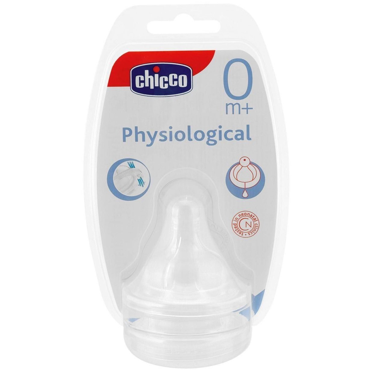 Chicco Θηλή Σιλικόνης Κανονική Ροή 0m+