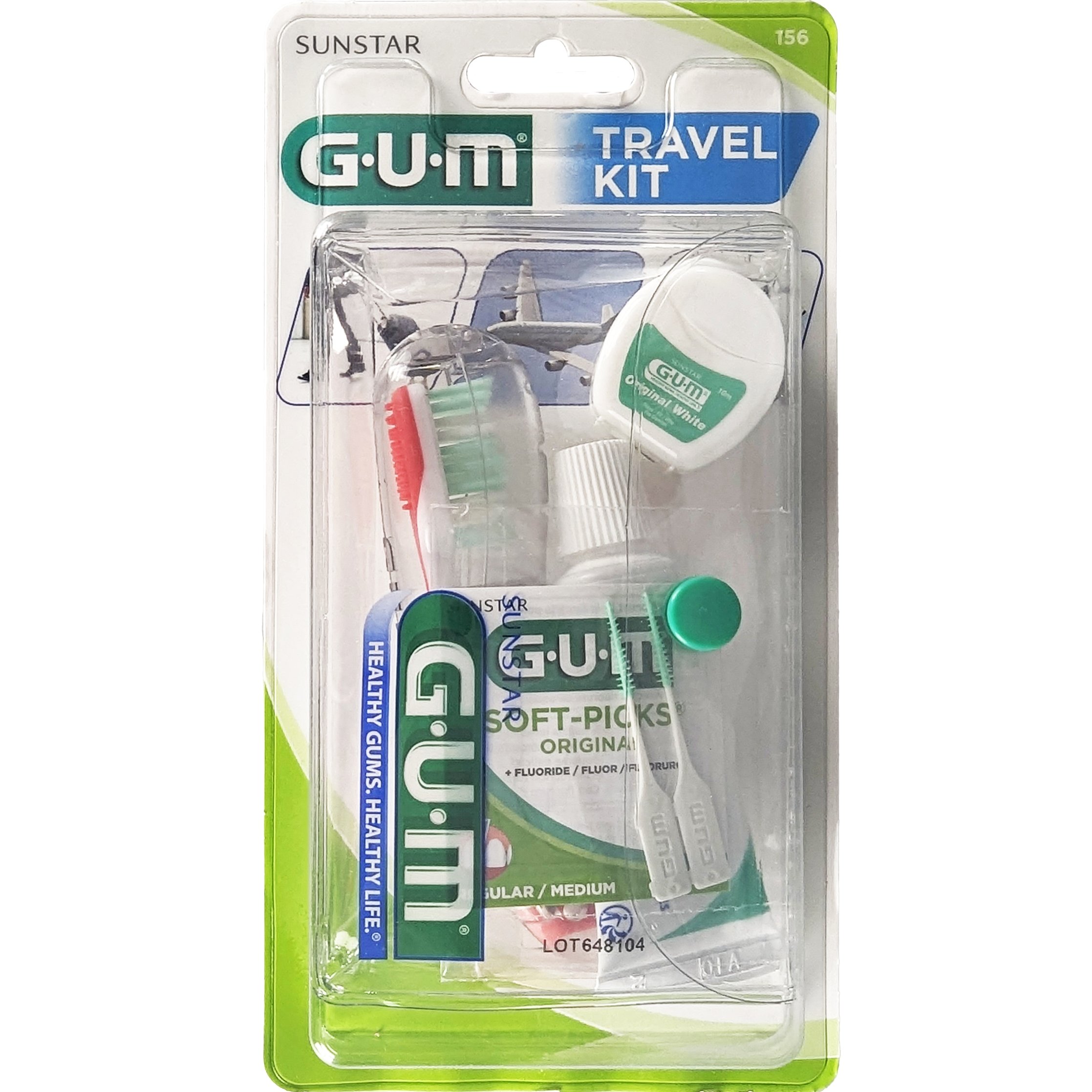 Gum Travel Kit 1 Τεμάχιο Κωδ 156 - Κόκκινο,Set Ταξιδιού Στοματικής Υγιεινής