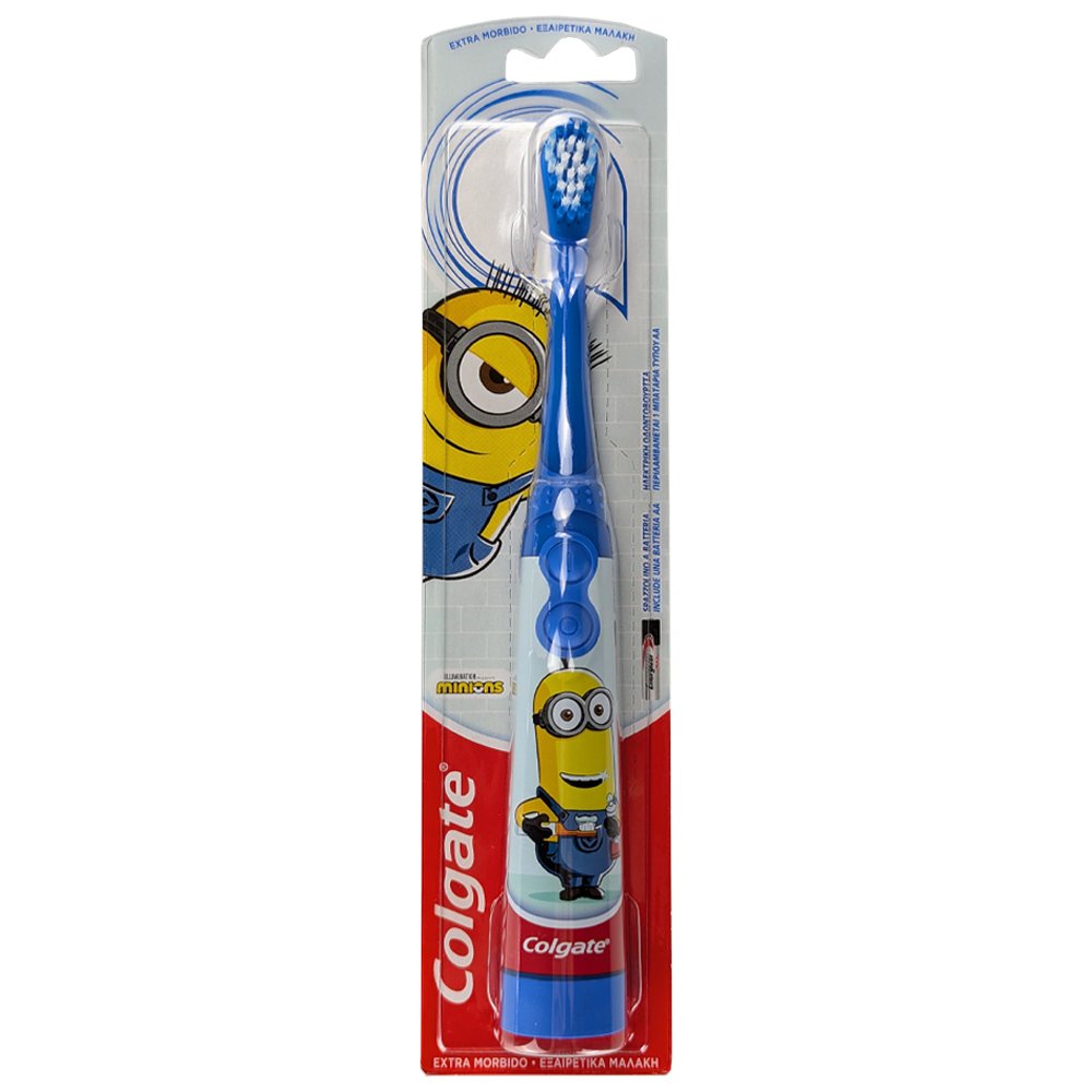 Colgate Colgate Minions Desing-It Battery Kids Extra Soft Παιδική Ηλεκτρική Οδοντόβουρτα Πολύ Μαλακή 1 Τεμάχιο - Μπλε