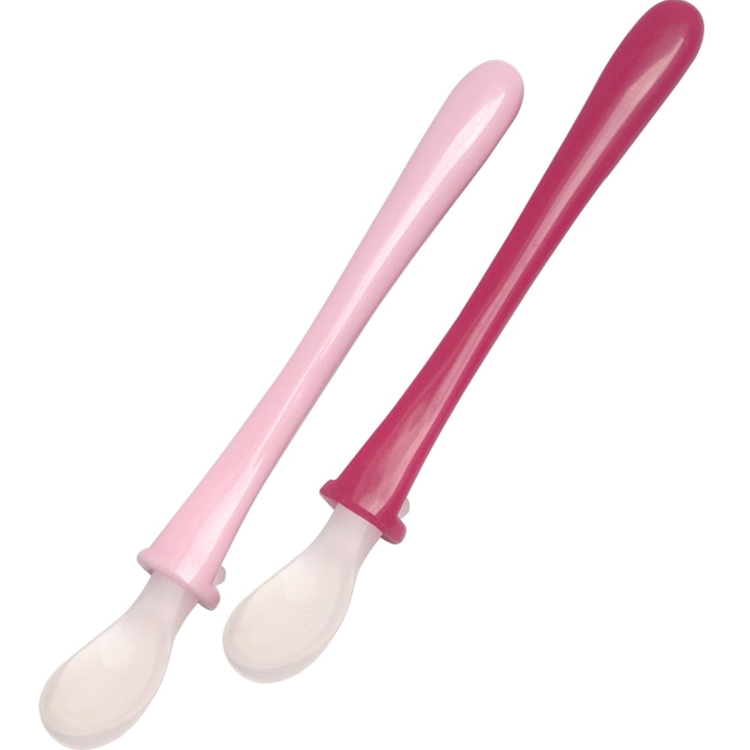 Mam Mam Primamma Silicone Spoon 6m+ Ροζ - Κόκκινο Μαλακά Κουταλάκια Σιλικόνης για τα Πρώτα Γεύματα του Μωρού 2 Τεμάχια, Κωδ 821G