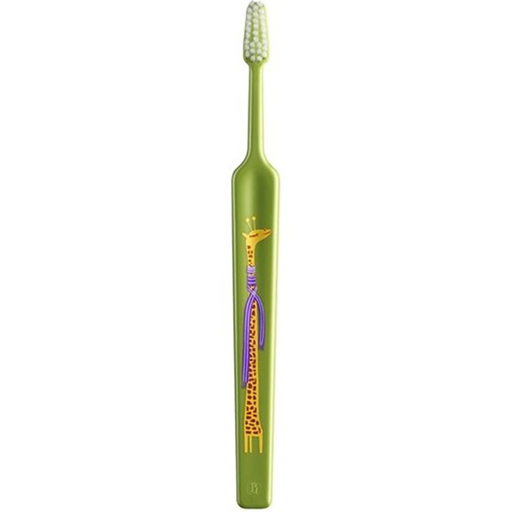 TePe Kids Soft Zoo 3+, Παιδική Οδοντόβουρτσα Μαλακή με Διάφορες Παραστάσεις από 3 Ετών 1 Τεμάχιο – Πράσινο