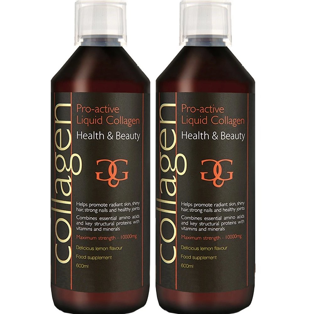 Σετ Collagen ProActive Πόσιμο Κολλαγόνο Συμπλήρωμα Διατροφής με Κολλαγόνο για το Δέρμα, Μαλλιά & Νύχια 1200ml (2x600ml) - 2 Λεμόνι