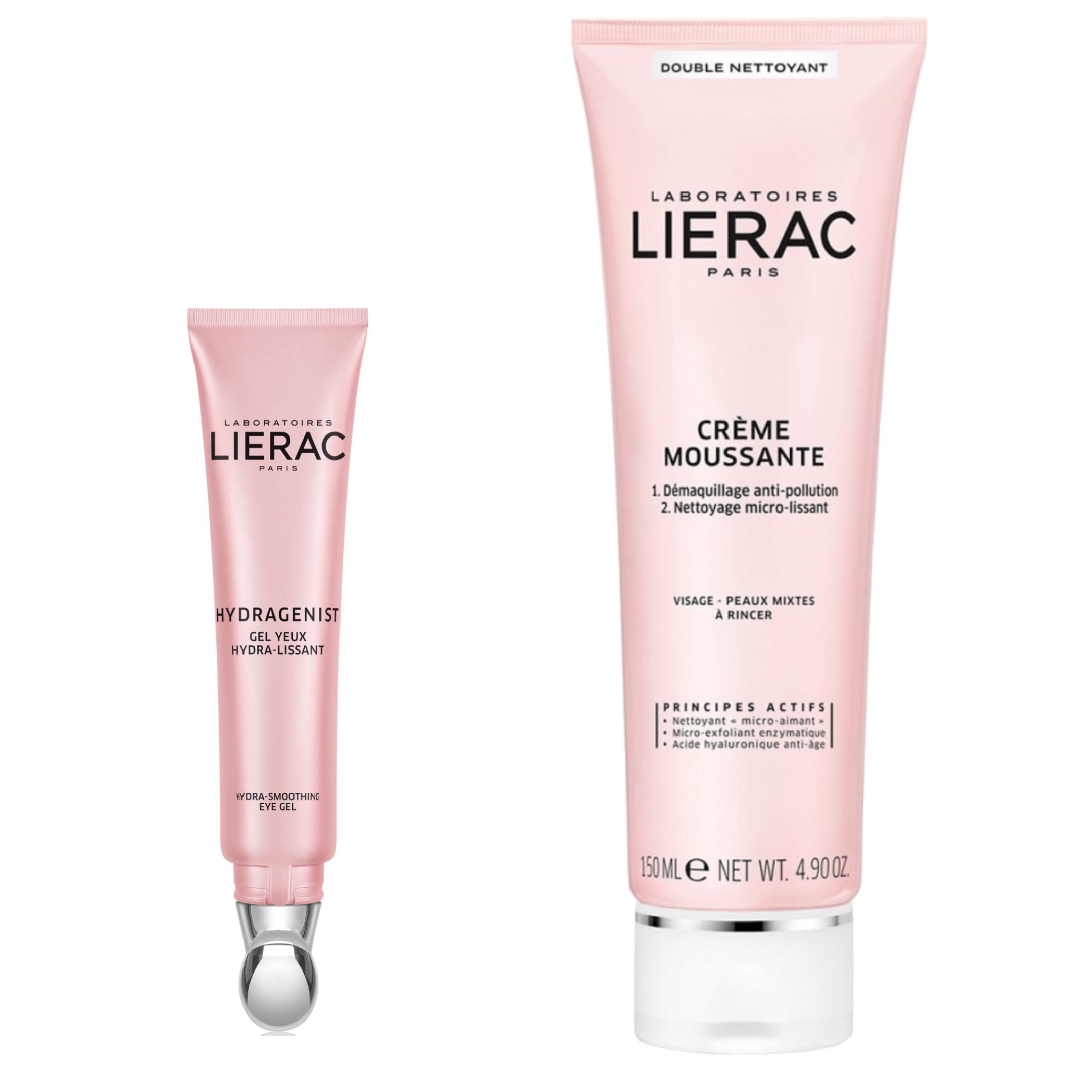 Lierac Πακέτο Προσφοράς Hydragenist Gel Yeux Hydra Lissant 15ml & Demaquillant Creme Moussante 150ml