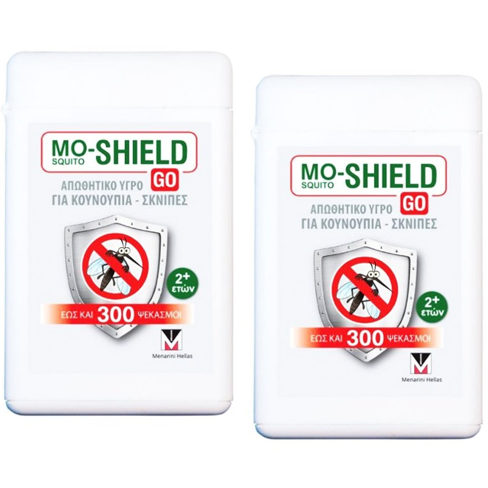 Mo-Shield Go Πακέτο Προσφοράς Αντικουνουπικό Υγρό, για Κουνούπια & Σκνίπες 2x17ml