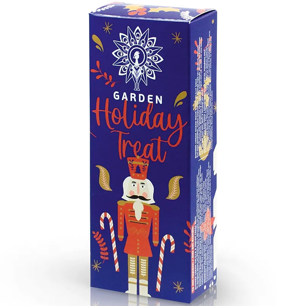 Garden Holiday Treat Gift Set Refreshing Shower Cream Vanilla & Indian Cress 50ml & Refreshing Shower Cream Ocean Wave & White Lily 50ml – Μπλε