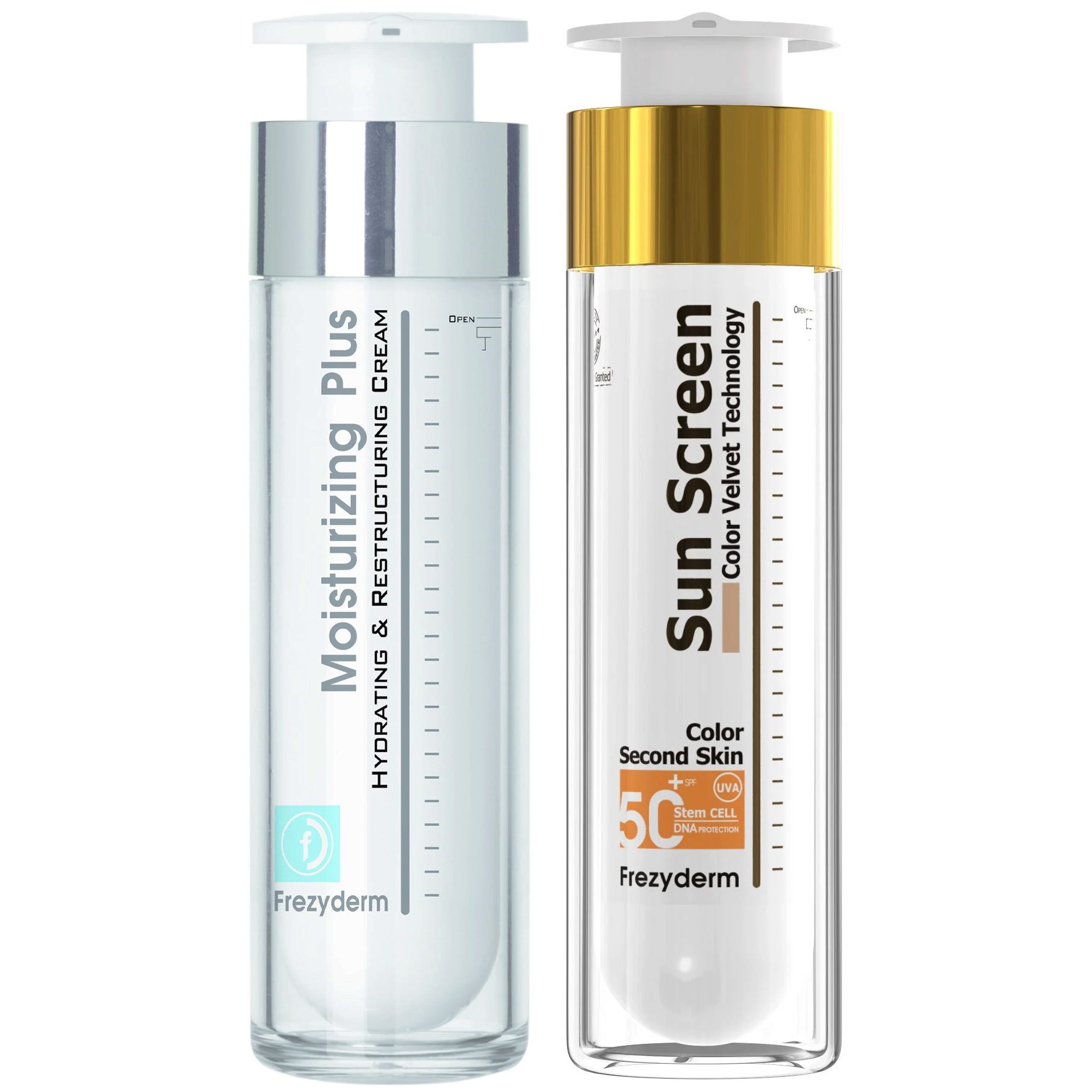 Frezyderm Σετ Frezyderm Promo Moisturizing Plus Cream Ενυδατική Κρέμα Προσώπου, Λαιμού για Ηλικίες 30+, 50ml & Sun Screen Color Velvet Αντηλιακή Προσώπου με Χρώμα Spf50+, 50ml
