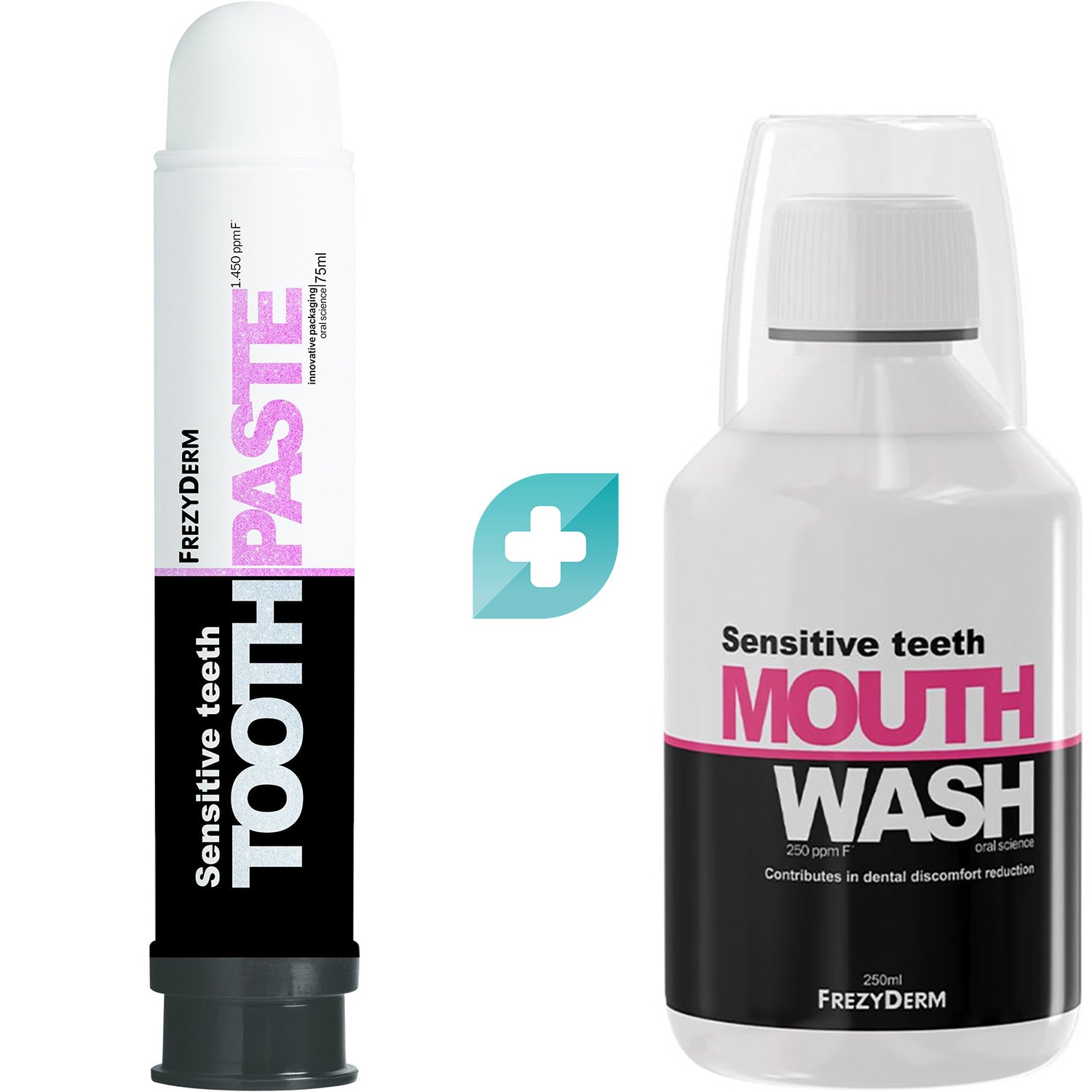 Σετ Frezyderm Sensitive Teeth Toothpaste 75ml & Mouthwash 250ml
